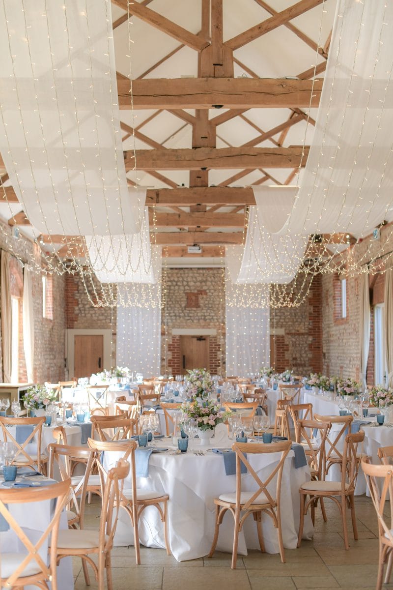 Main Barn with lighting & draping