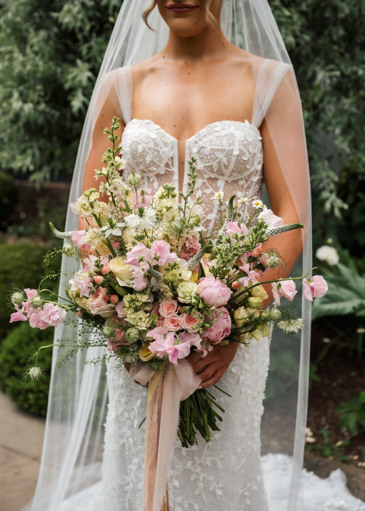 Bride with her bouquet